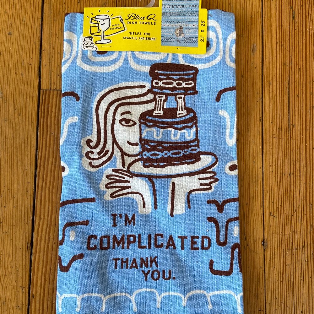 "I'm Complicated Thank You" BlueQ Dish Towel